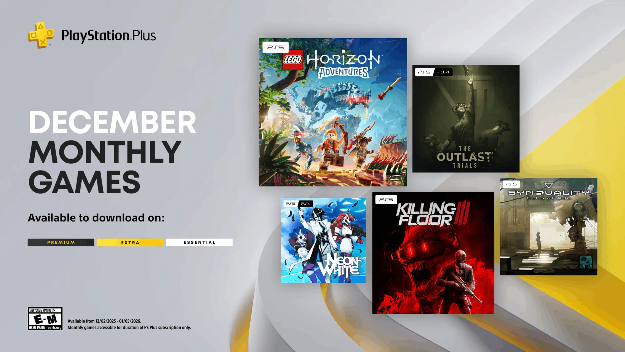 PS Plus Décembre 2025 : LEGO Horizon Adventures, Killing Floor 3 et The Outlast Trials à l’honneur