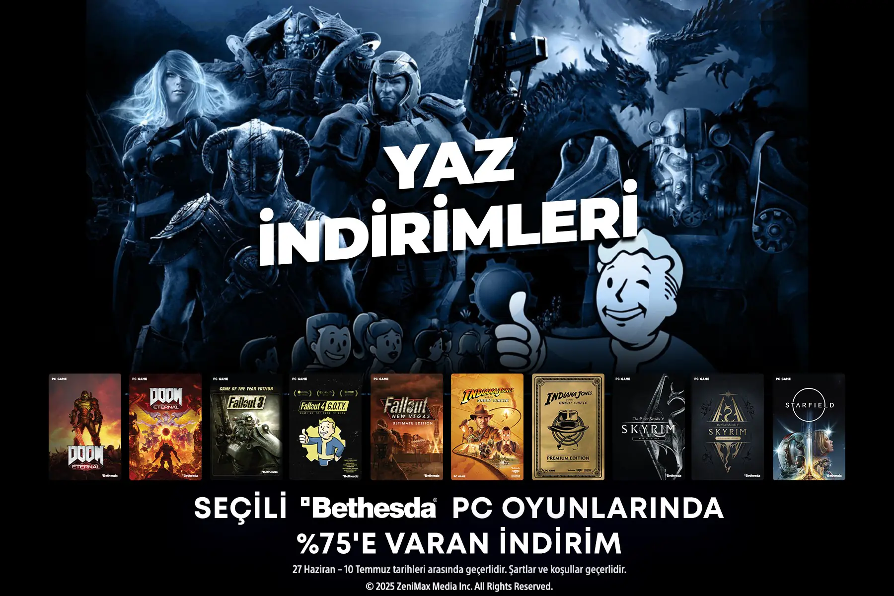 Bethesda Oyunları Artık Lotkeys’te! Yaz İndirimleri Başladı