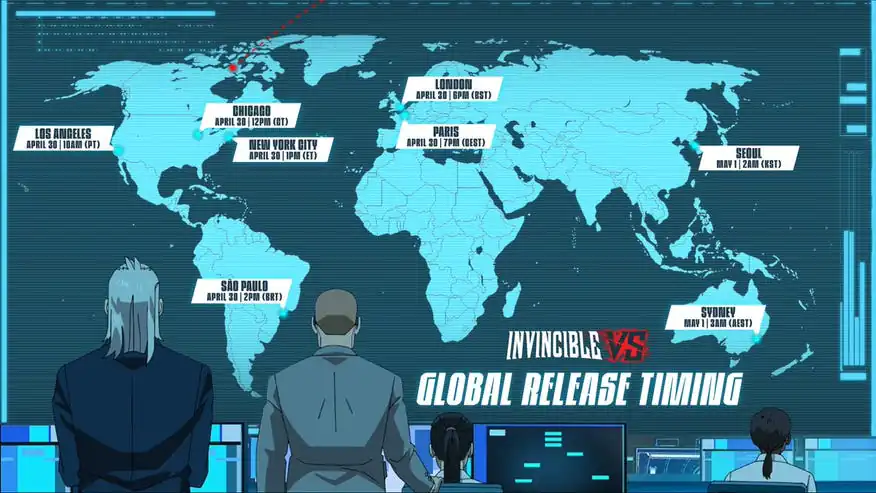 Invincible VS: Global &Ccedil;ıkış Saatleri