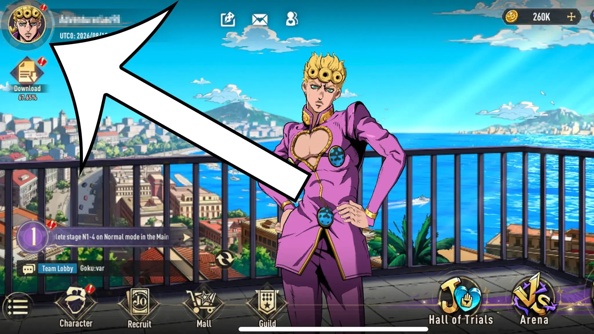 JoJo's Bizarre Adventure: Golden Spirit User ID